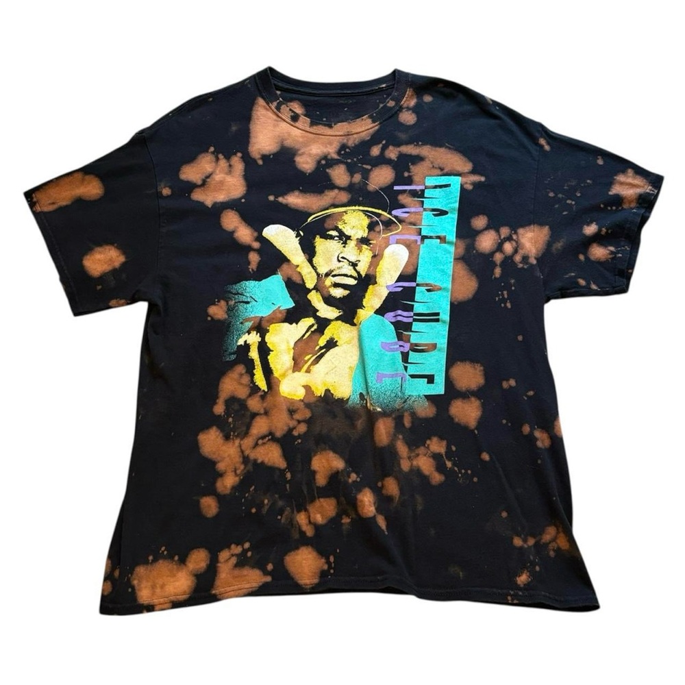 Bleach Dyed Ice Cube Graphic Rap Tee